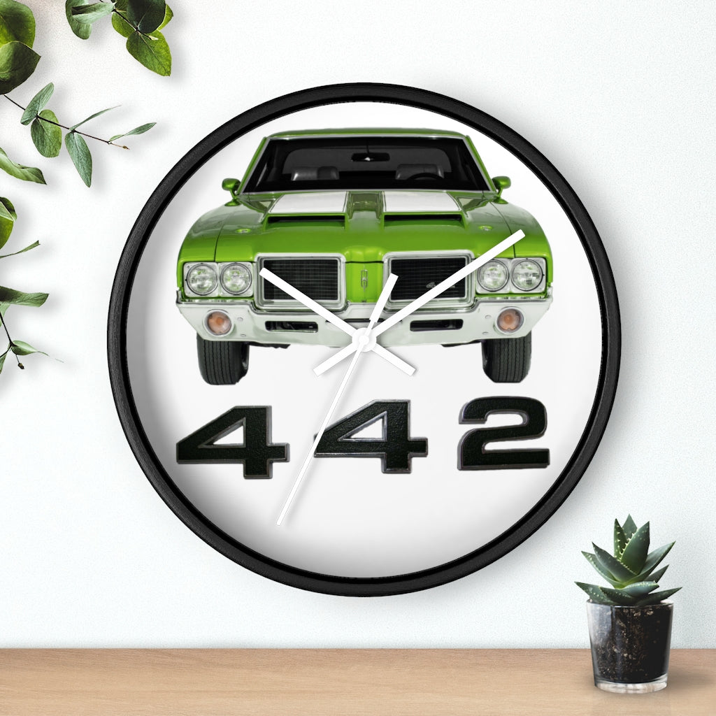 Green 1971 Oldsmobile 442 Wall clock Gift Decor Classic Muscle