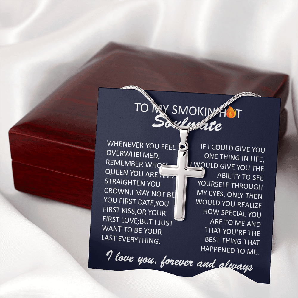 To My Smokin' Hot Soulmate - Necklace and Cross Pendant - Gift