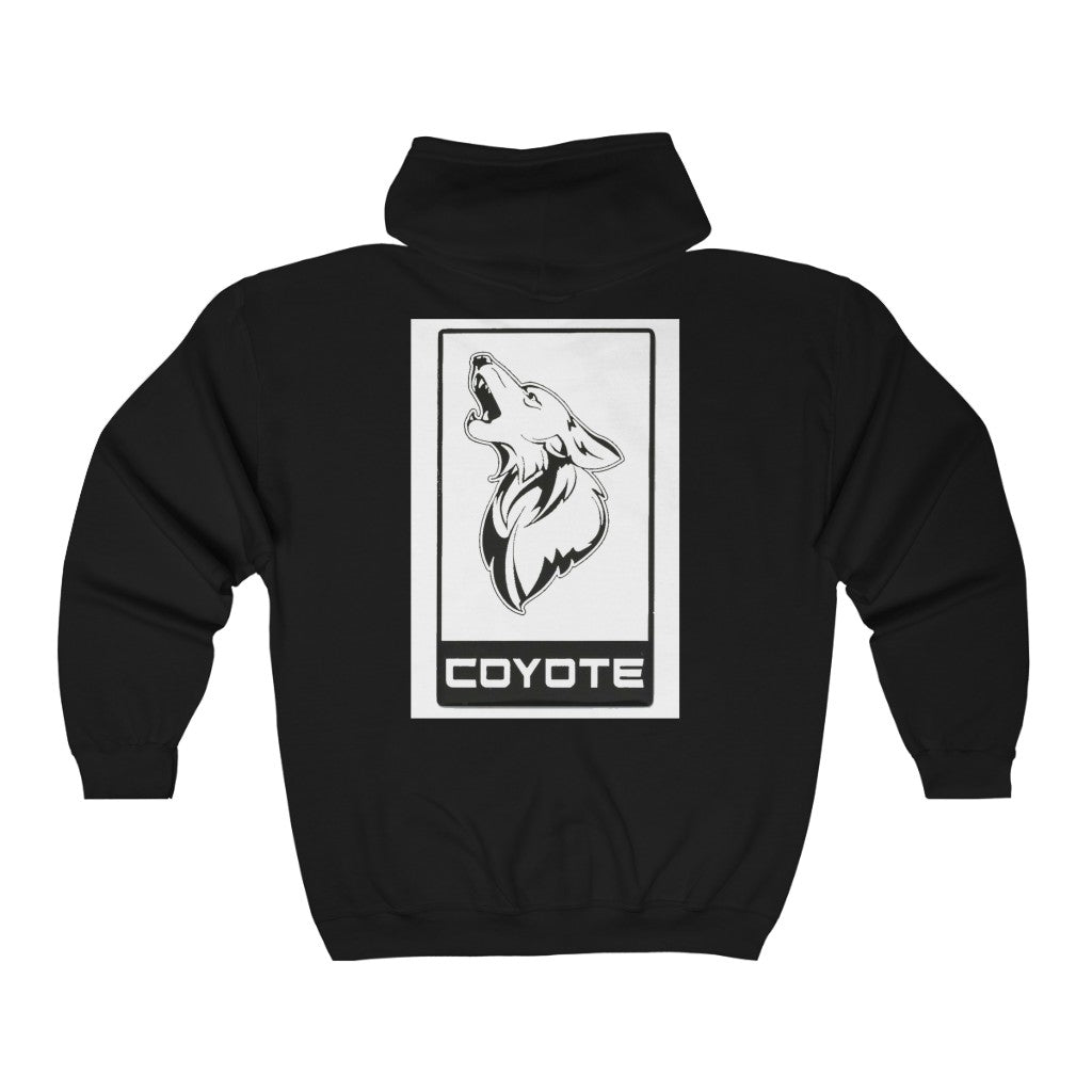 5.0 Coyote V8 Emblem for 11-14 Ford Mustang F150 F250 F350 Heavy Full Zip Hoodie Sweatshirt