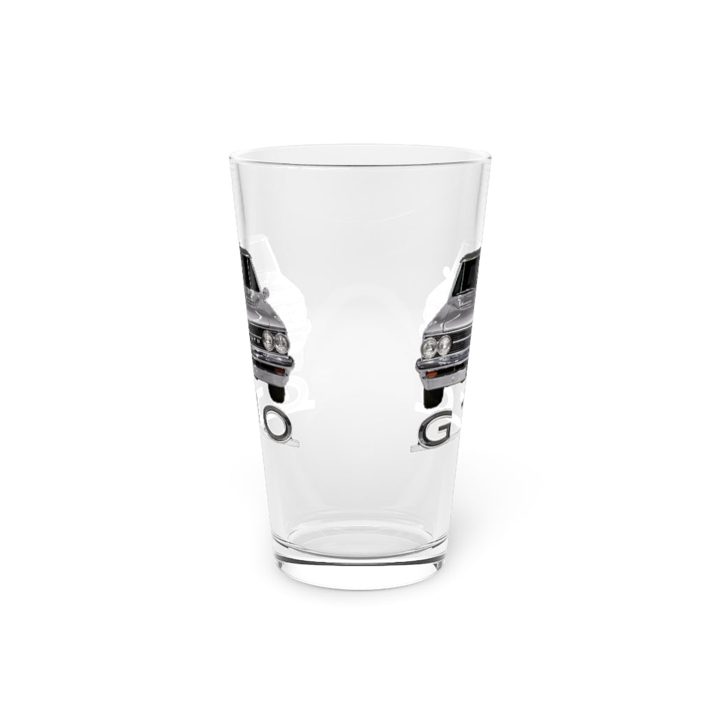 Silver 1964 Pontiac GTO Classic Muscle Car Guy Gift,lover,Camaro,corvette,charger,challenger,hot rod,Chevrolet Pint Glass, 16oz