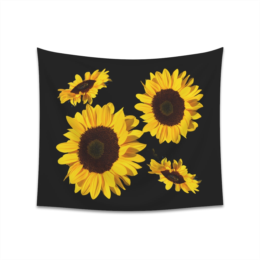 Printed Wall Tapestry Sunflowers