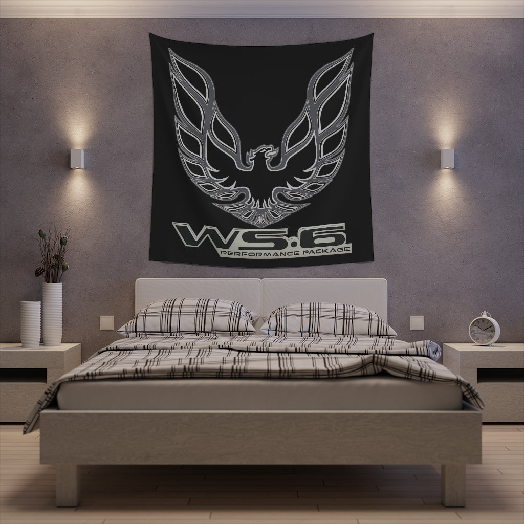 Printed Wall Tapestry WS6 Firebird Trans Am Car Guy Gift,nova,corvette,charger,classic,hot Rod black