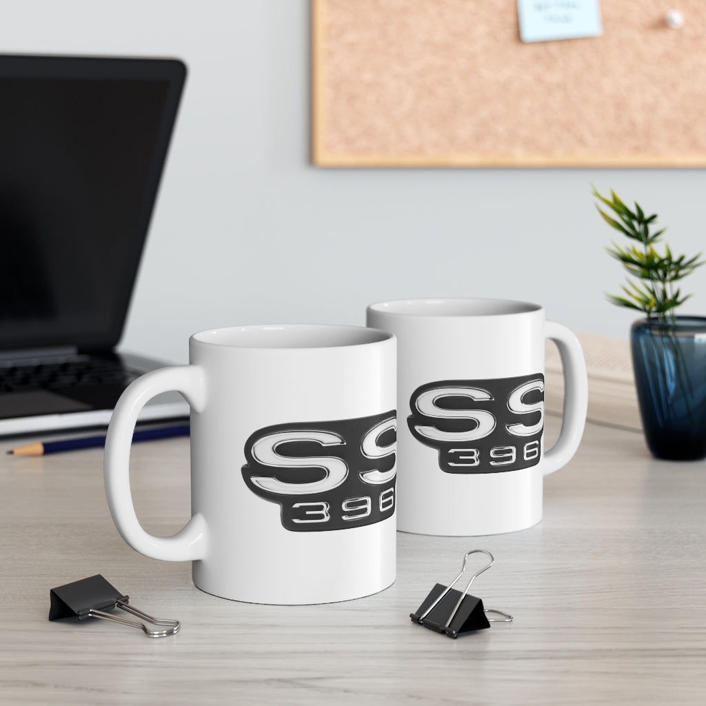 SS 396 Ceramic Mug Classic Muscle Car Guy Gift,lover,Camaro,GTO,firebird,nova,corvette,hot rod,Chevrolet,chevy