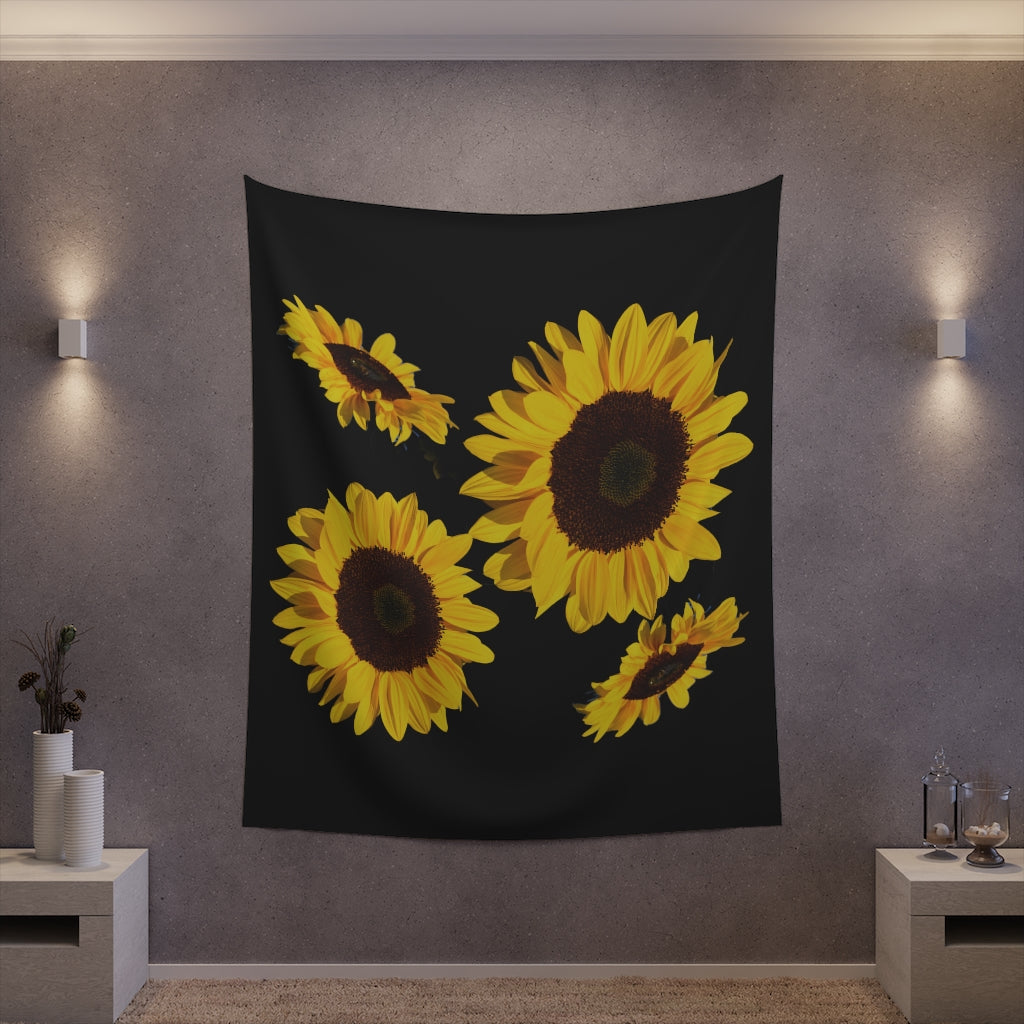 Printed Wall Tapestry Sunflowers