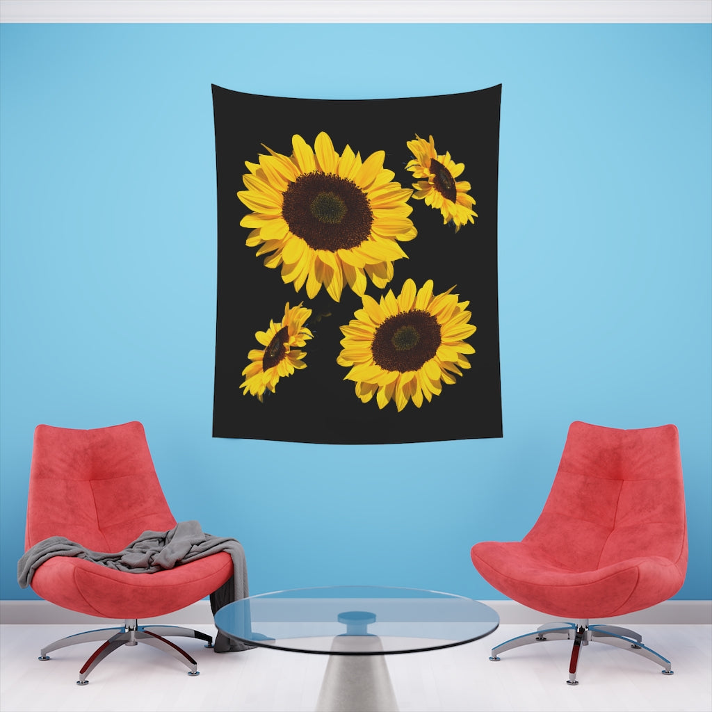 Printed Wall Tapestry Sunflowers