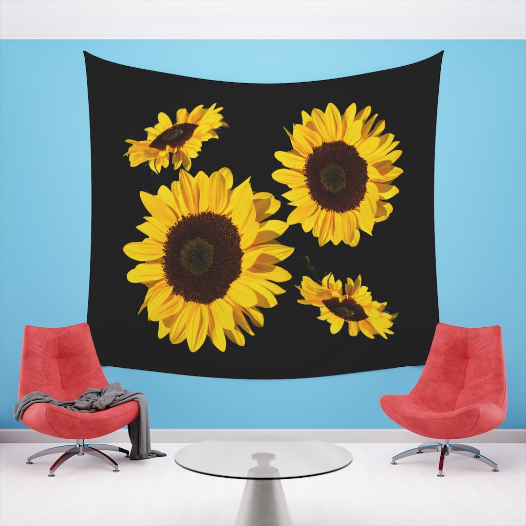 Printed Wall Tapestry Sunflowers