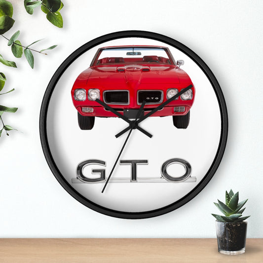 Red GTO 1970 Wall clock Gift Decor Classic Muscle