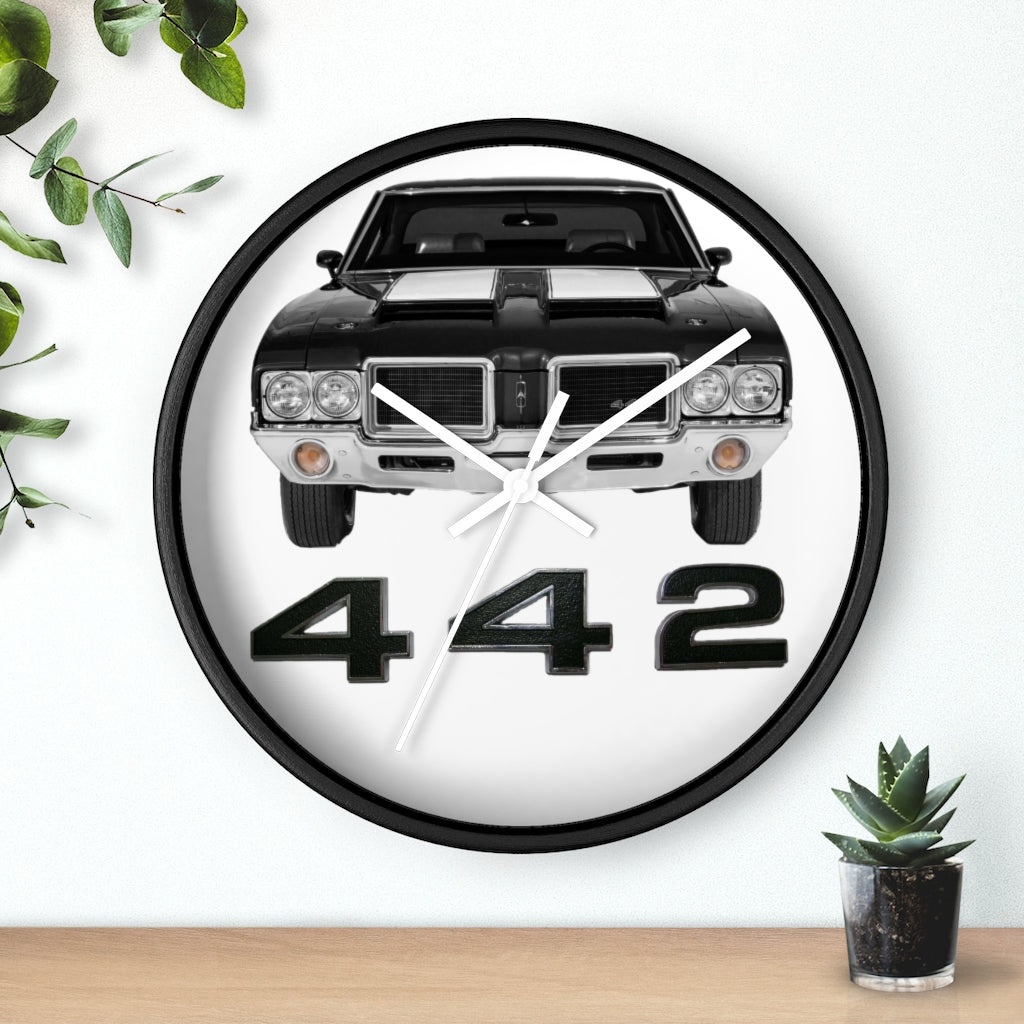 Black 1971 Oldsmobile 442 Wall clock Gift Decor Classic Muscle