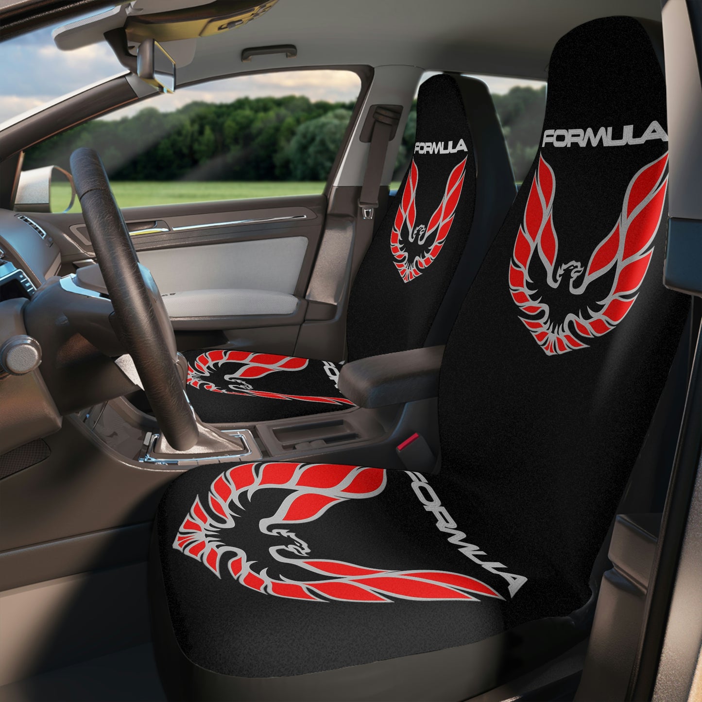 Firebird Formula Trans Am WS6 Classic Muscle Car Guy Gift,lover,Camaro,hot rod SEAT Covers Red