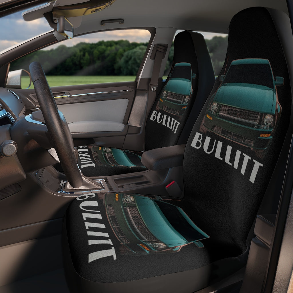 Mustang Bullitt Hot Rod, Gift, Muscle Car Seat Covers