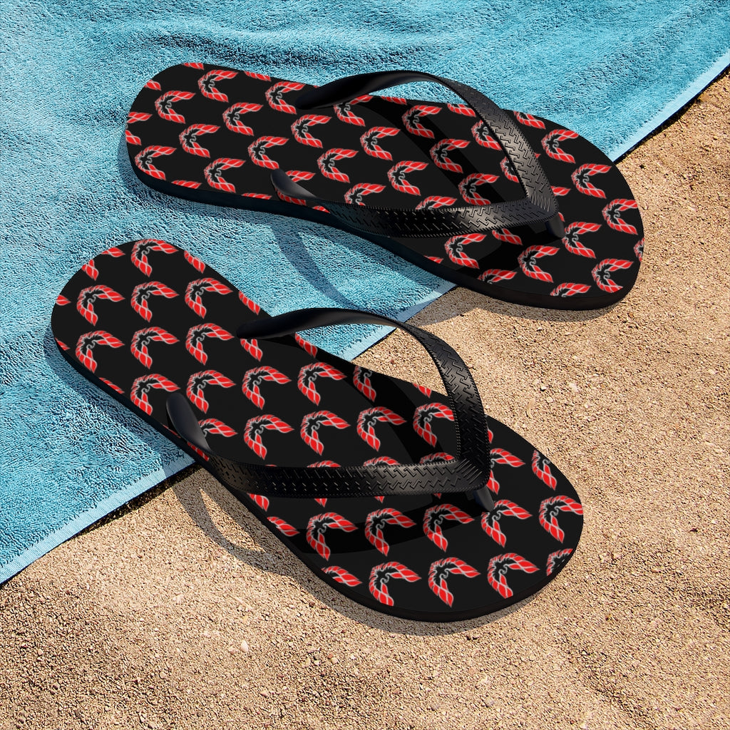 Pontiac Firebird Trans Am Formula Smokey Unisex Flip-Flops red