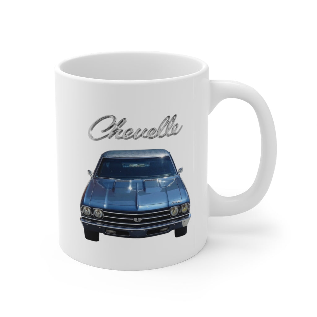 1969 Chevelle Ceramic Mug Classic Muscle Car Guy Gift,lover,Camaro,GTO,firebird,nova,corvette,hot rod,Chevrolet,chevy