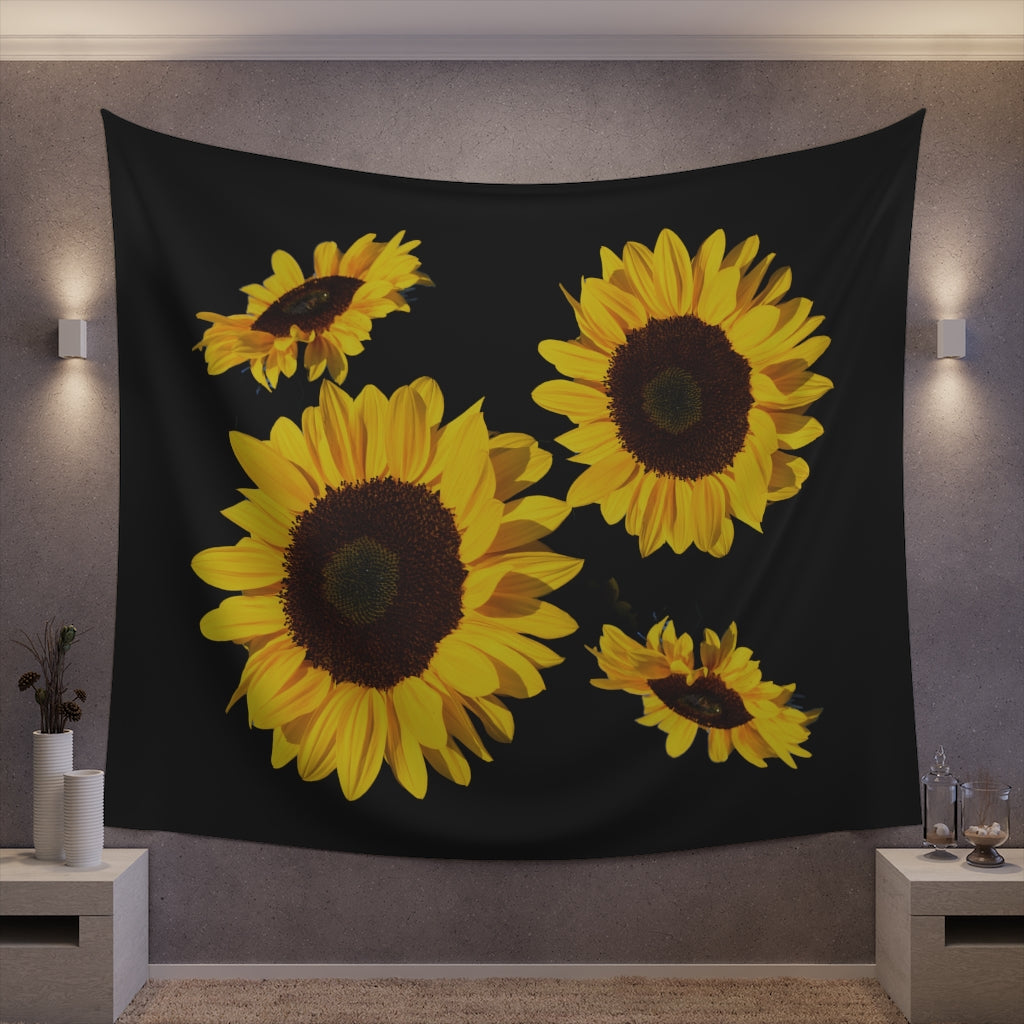 Printed Wall Tapestry Sunflowers