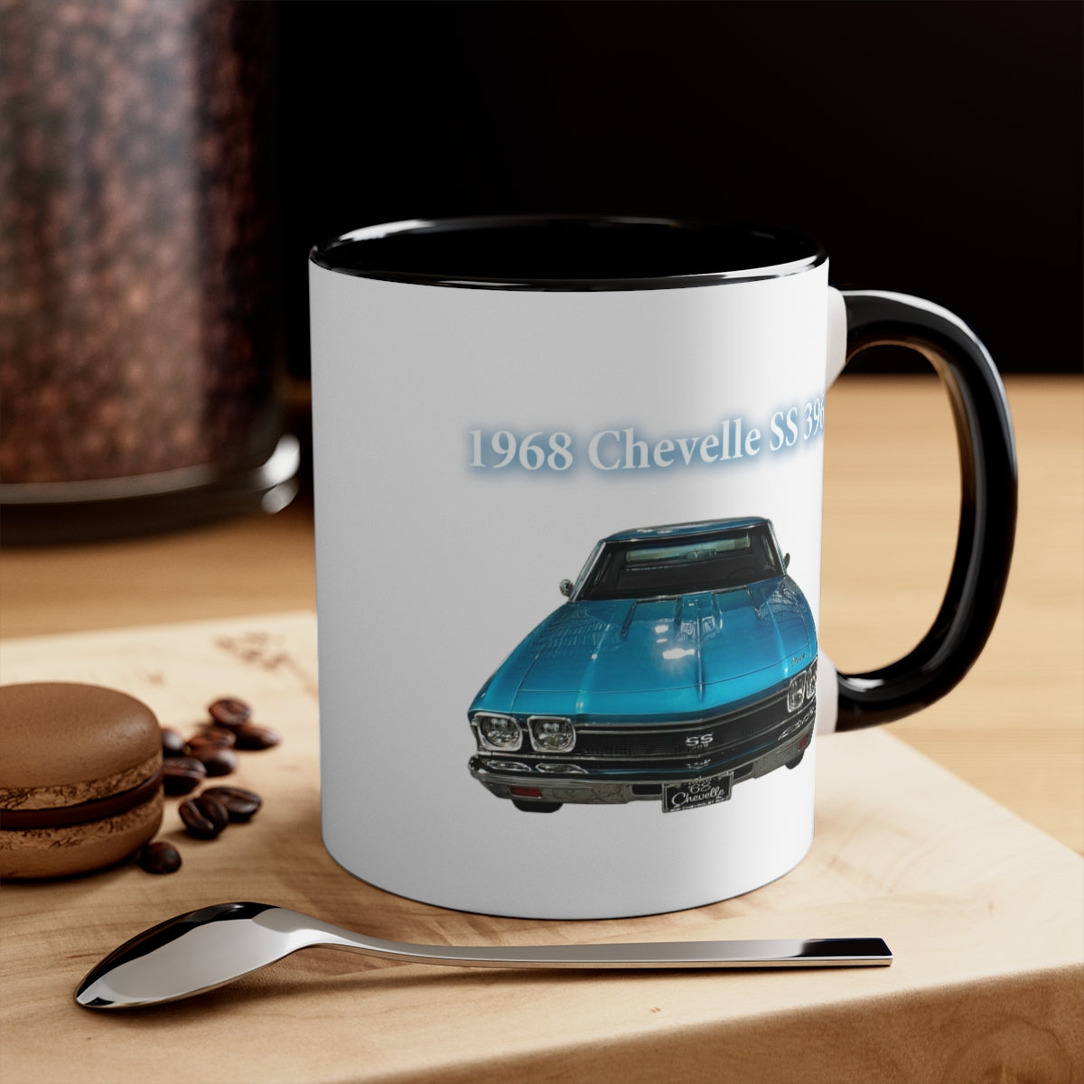 Tripoli Turquoise Chevelle 1968 SS 396 Accent Coffee Mug, 11oz