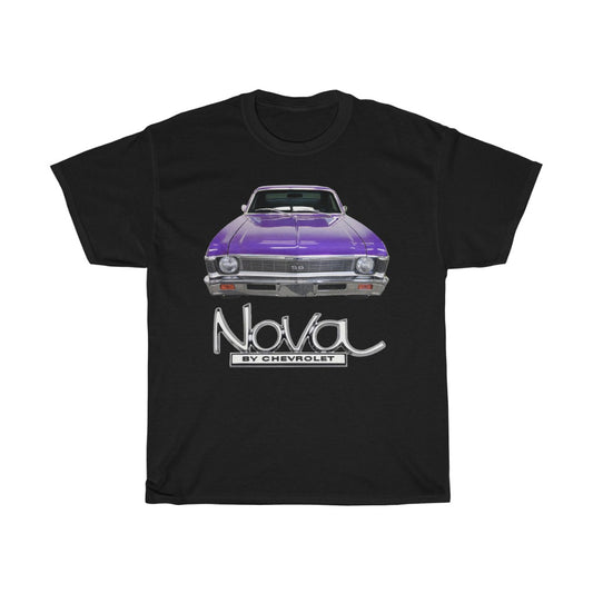 Purple 1968 Chevy II Nova Classic Muscle Car Guy Gift,lover,Camaro,GTO,charger,hot rod,Chevrolet T Shirt Tshirt