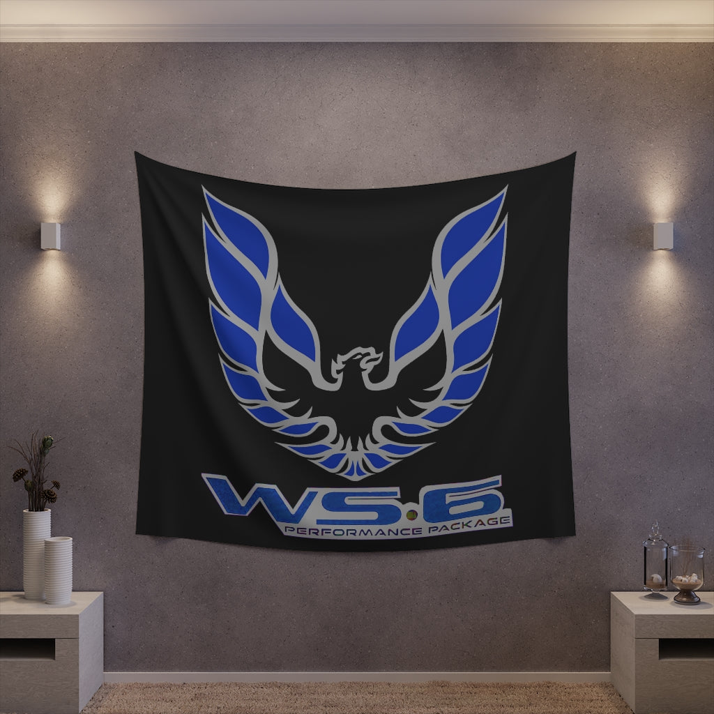 Printed Wall Tapestry WS6 Firebird Trans Am Car Guy Gift,nova,corvette,charger,classic,hot Rod blue