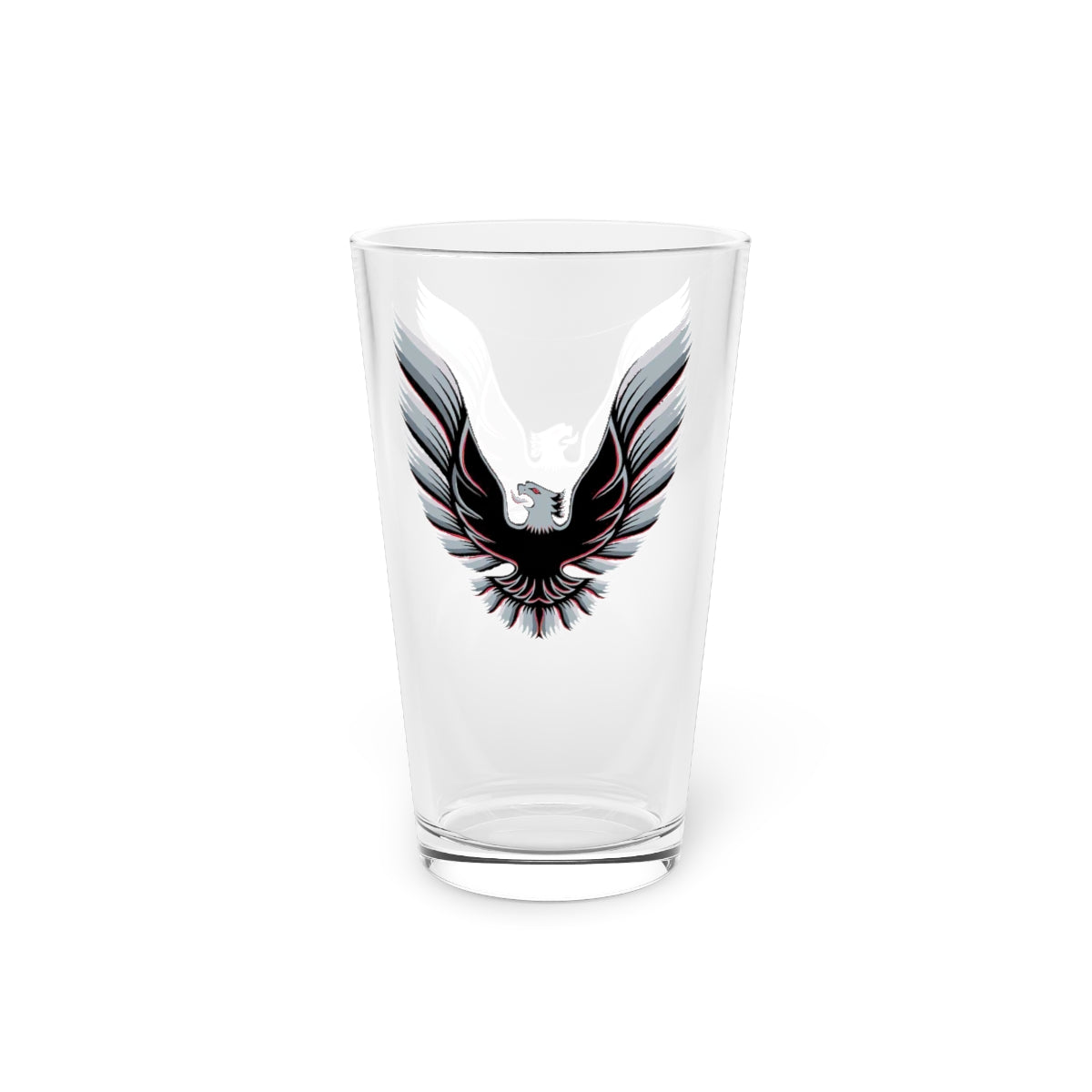 Silver Trans Am Pint Glass, 16oz 10th Anniversary