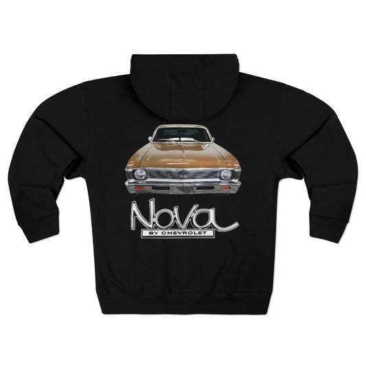 Brown Gold 1968 Chevy II Nova Classic Muscle Car Guy Gift,lover,Camaro,GTO,firebird,mustang,nova,corvette,charger,hot rod,Chevrolet Hoodie