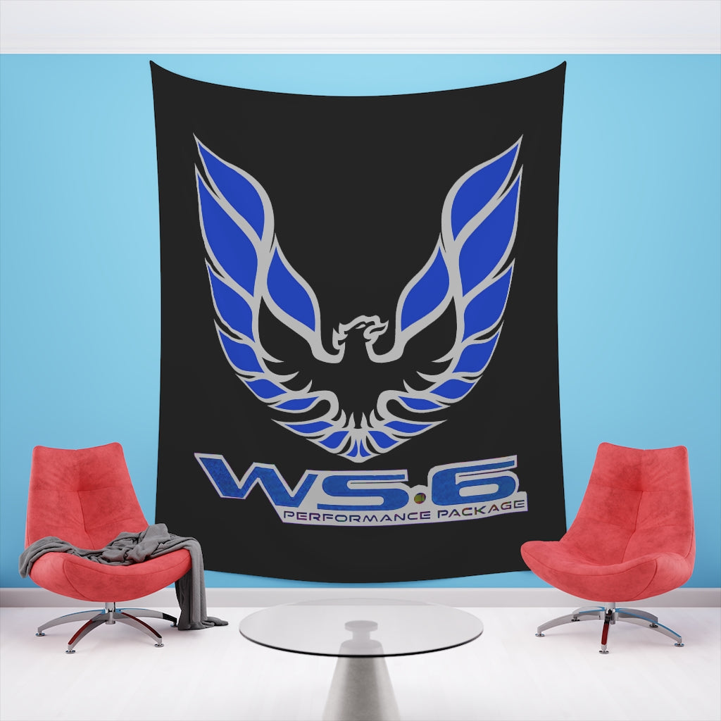 Printed Wall Tapestry WS6 Firebird Trans Am Car Guy Gift,nova,corvette,charger,classic,hot Rod blue