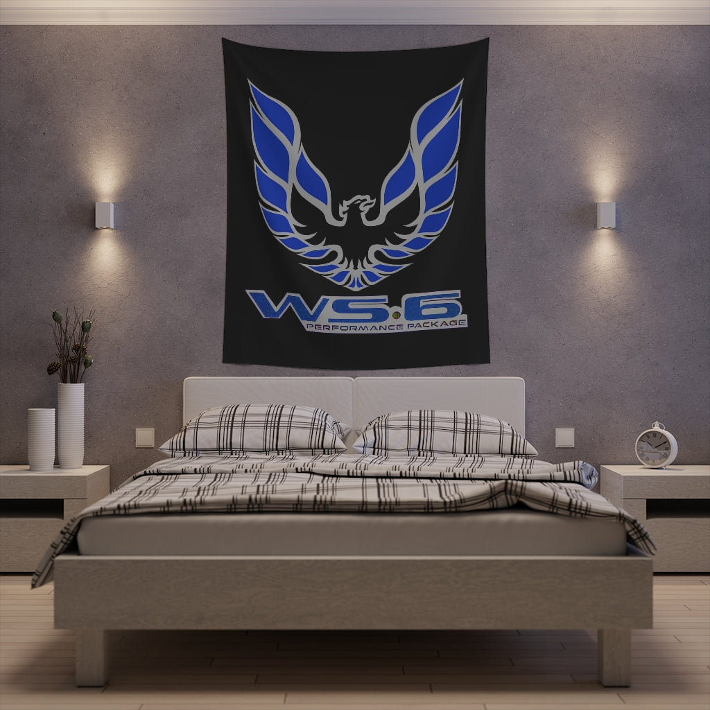 Printed Wall Tapestry WS6 Firebird Trans Am Car Guy Gift,nova,corvette,charger,classic,hot Rod blue