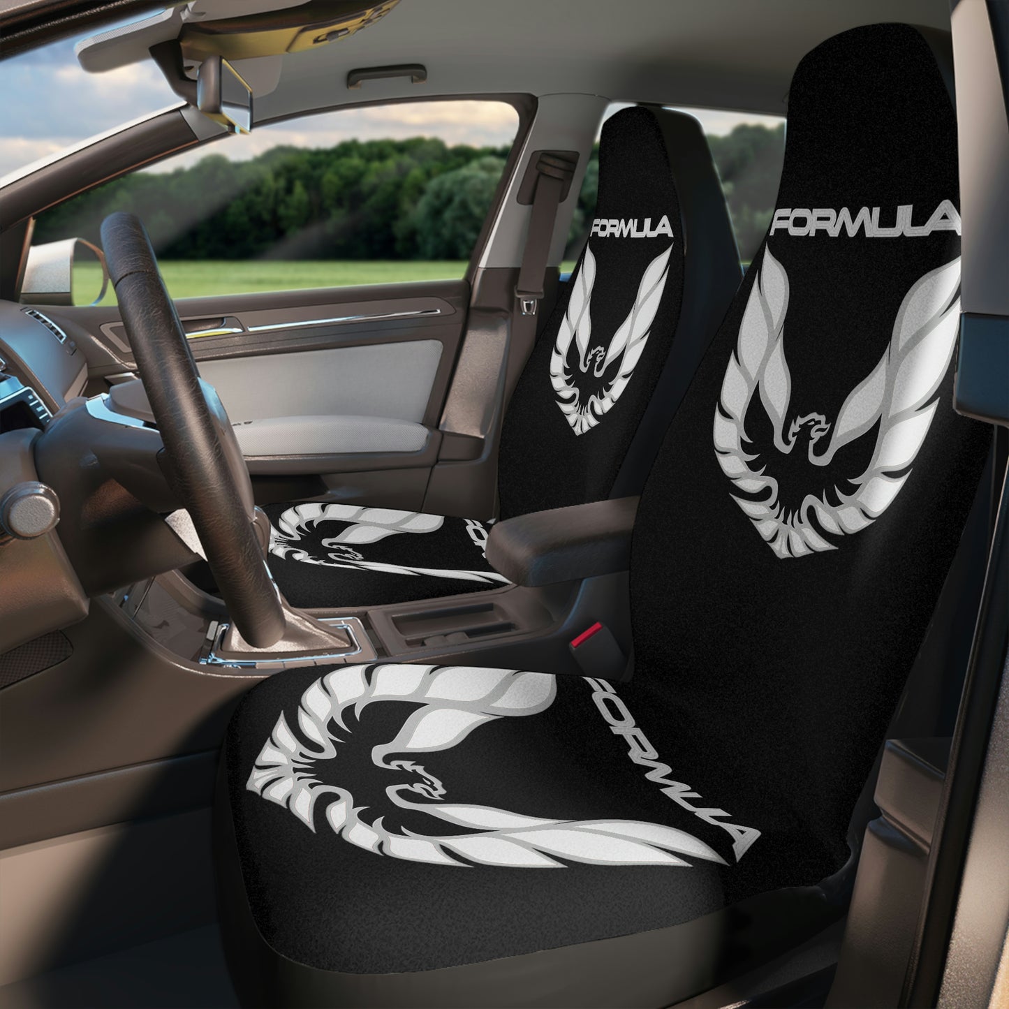 Firebird Formula Trans Am WS6 Classic Muscle Car Guy Gift,lover,Camaro,hot rod SEAT Covers White