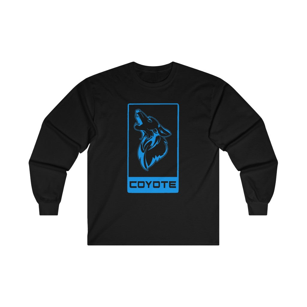 Grabber Blue 5.0 Coyote V8 Emblem Ford Mustang Ultra Cotton Long Sleeve Tee