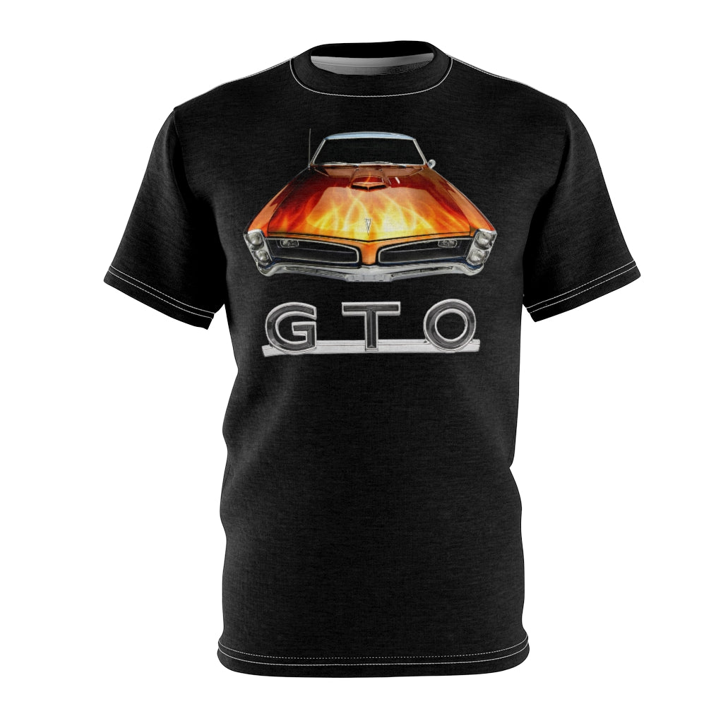 Red Flames 1966 Pontiac GTO T shirt Classic Muscle Car Guy Gift