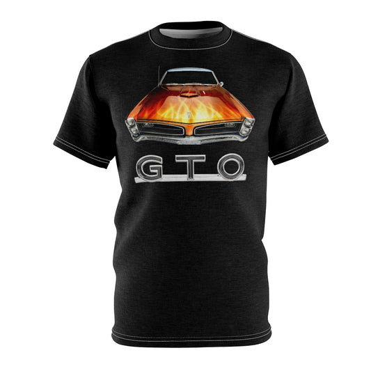 Red Flames 1966 Pontiac GTO T shirt Classic Muscle Car Guy Gift