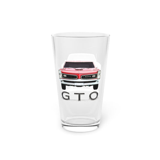 1966 Pontiac GTO Classic Muscle Car Guy Gift Pint Glass, 16oz