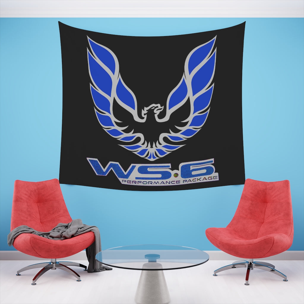 Printed Wall Tapestry WS6 Firebird Trans Am Car Guy Gift,nova,corvette,charger,classic,hot Rod blue