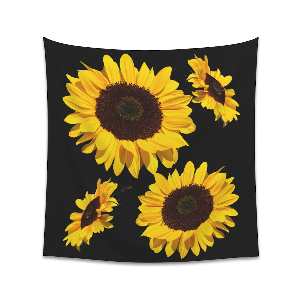 Printed Wall Tapestry Sunflowers