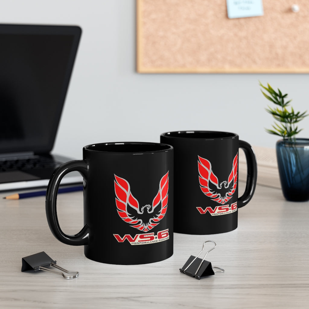 WS 6 Firebird Bird Hat Trans Am Car Guy Gift,classic,hot Rod, Smokey 11oz Black Mug