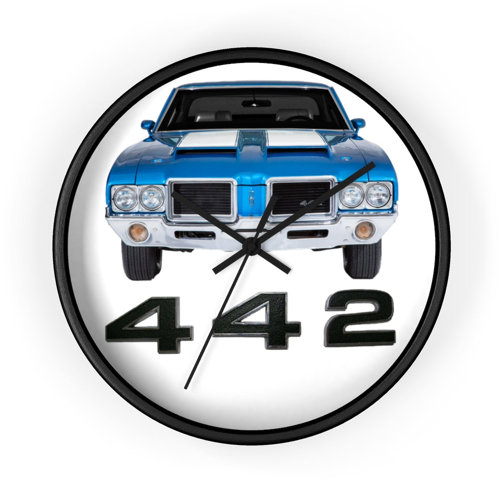 blue 1971 Oldsmobile 442 Wall clock Gift Decor Classic Muscle