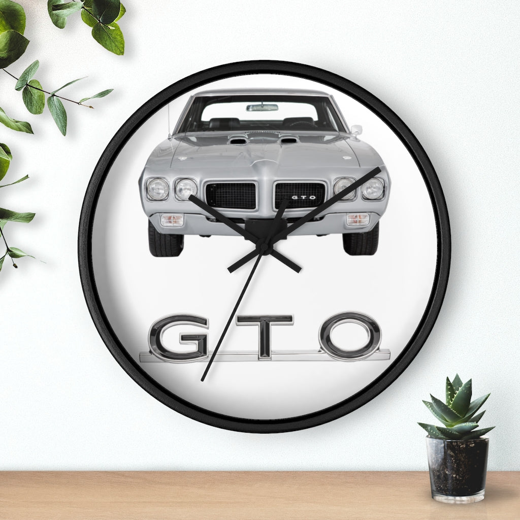 Silver GTO 1970 Wall clock Gift Decor Classic Muscle