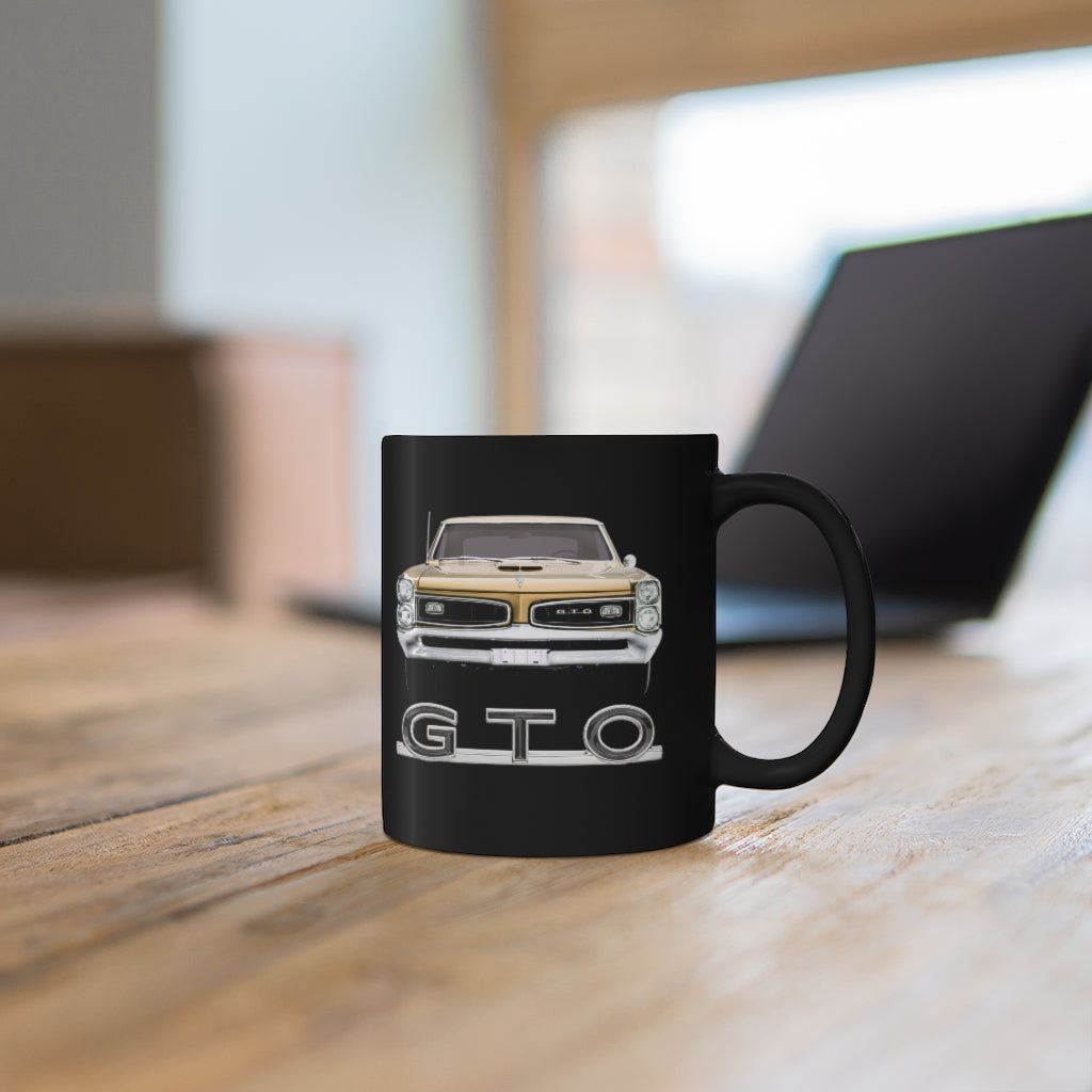 Gold 1966 Pontiac GTO Mug Classic Muscle Car Guy Gift,lover,Camaro,GTO,firebird