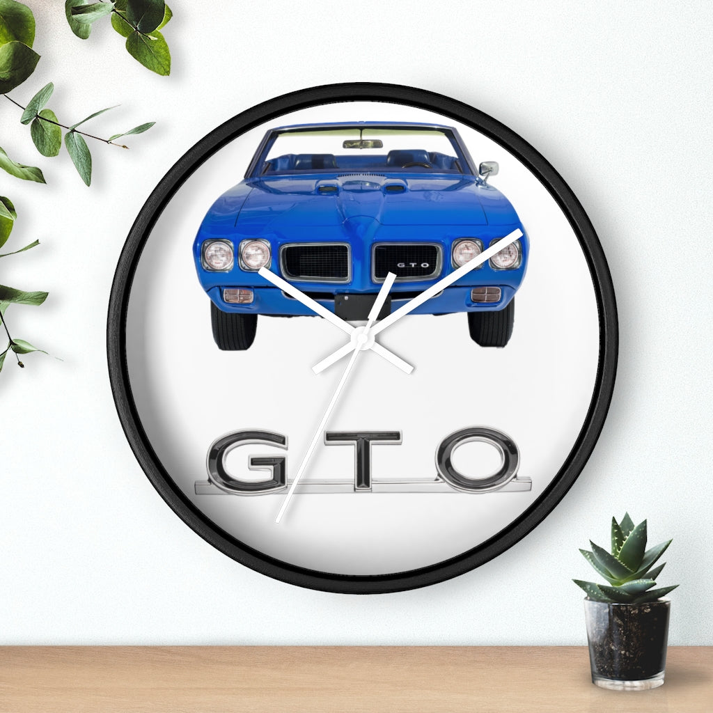 Blue GTO 1970 Wall clock Gift Decor Classic Muscle