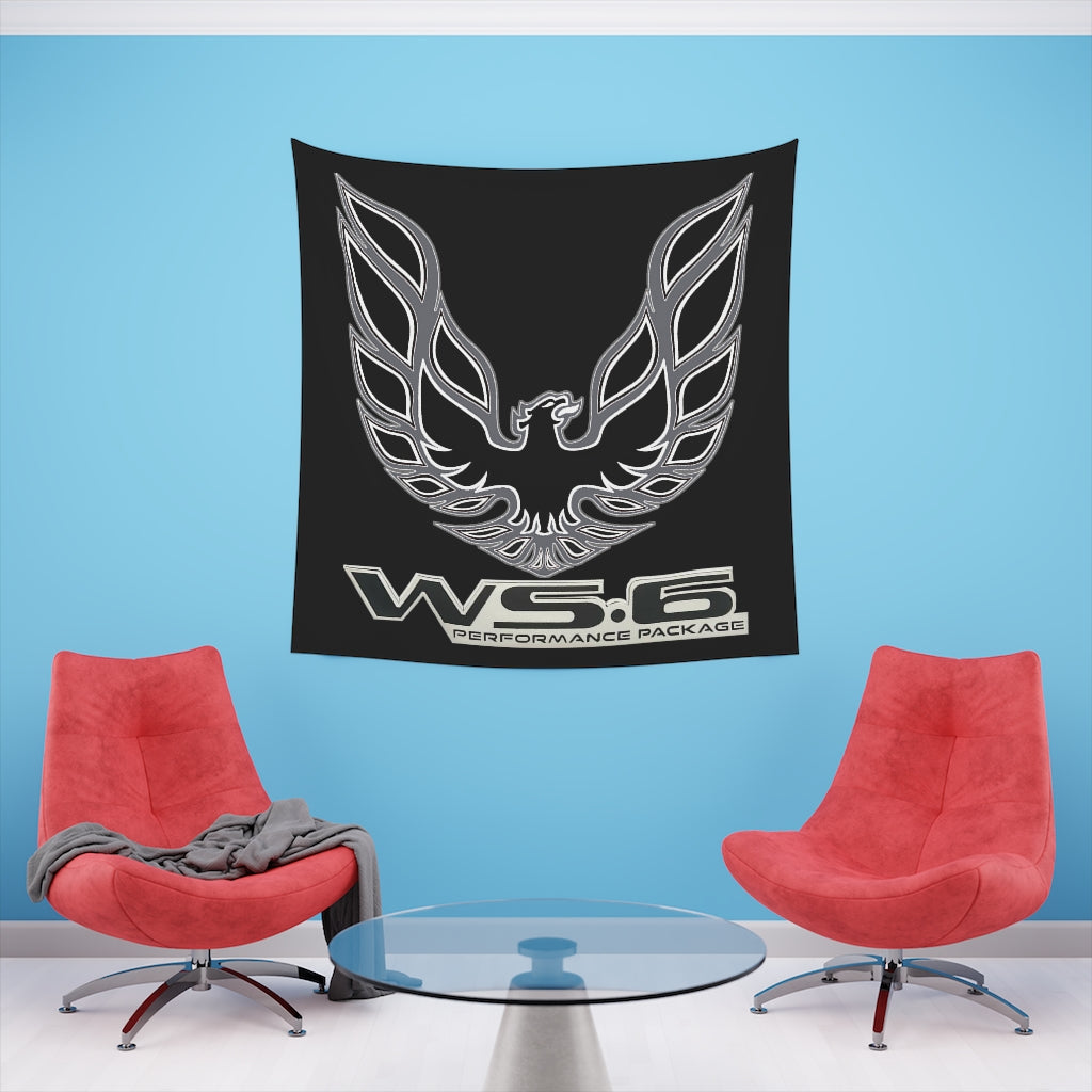 Printed Wall Tapestry WS6 Firebird Trans Am Car Guy Gift,nova,corvette,charger,classic,hot Rod black