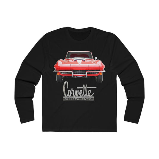 1967 Corvette Classic Muscle Car Guy Gift,lover,Camaro,GTO,firebird,nova,chevelle,hot rod,Chevrolet,chevy Men's Long Sleeve Crew T-shirt