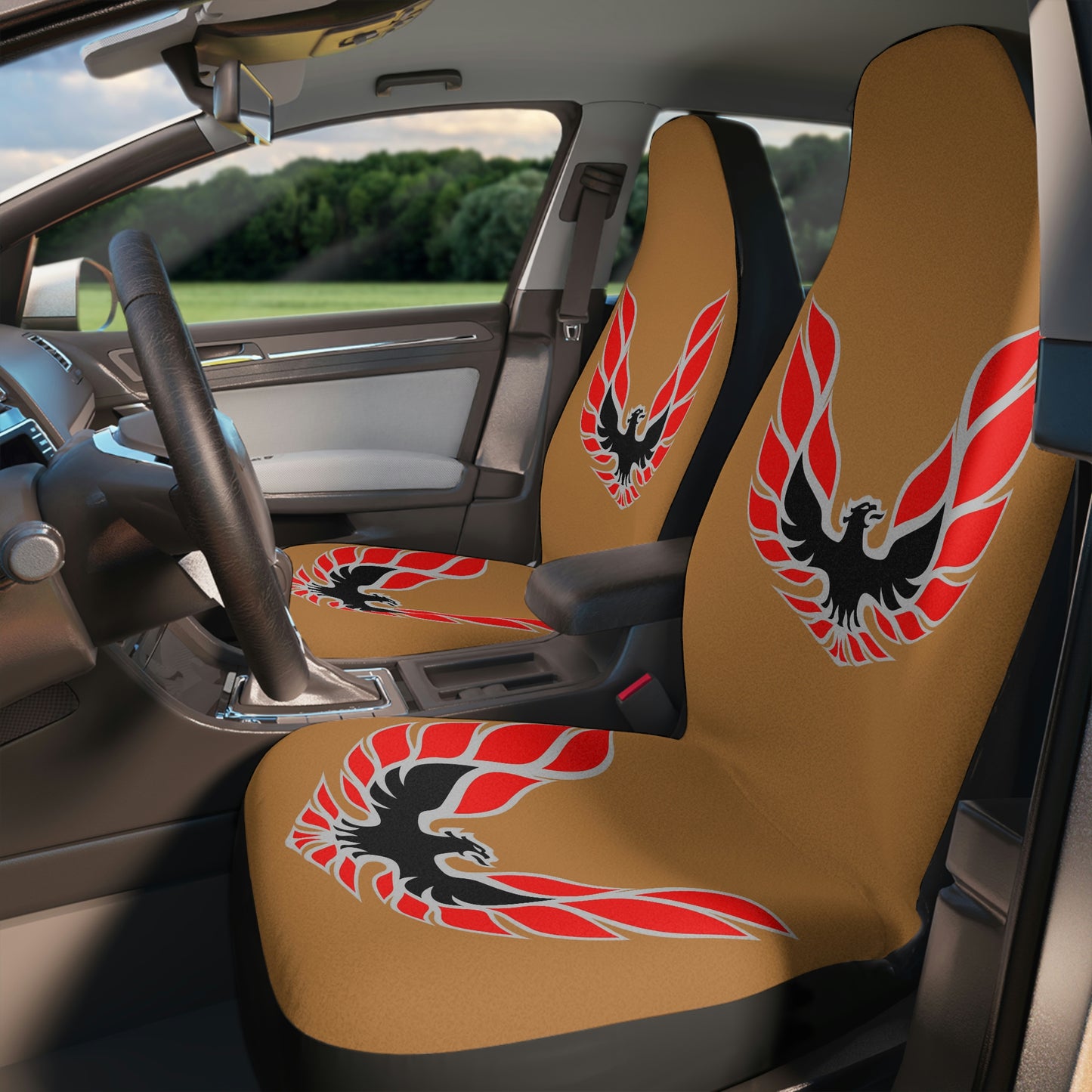 Tan Beige Firebird Trans Am Classic Muscle Car Guy Gift,lover,Camaro,hot rod SEAT Covers