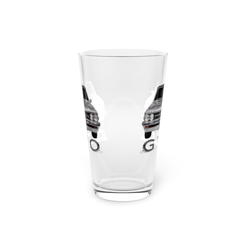 Silver 1964 Pontiac GTO Classic Muscle Car Guy Gift,lover,Camaro,corvette,charger,challenger,hot rod,Chevrolet Pint Glass, 16oz