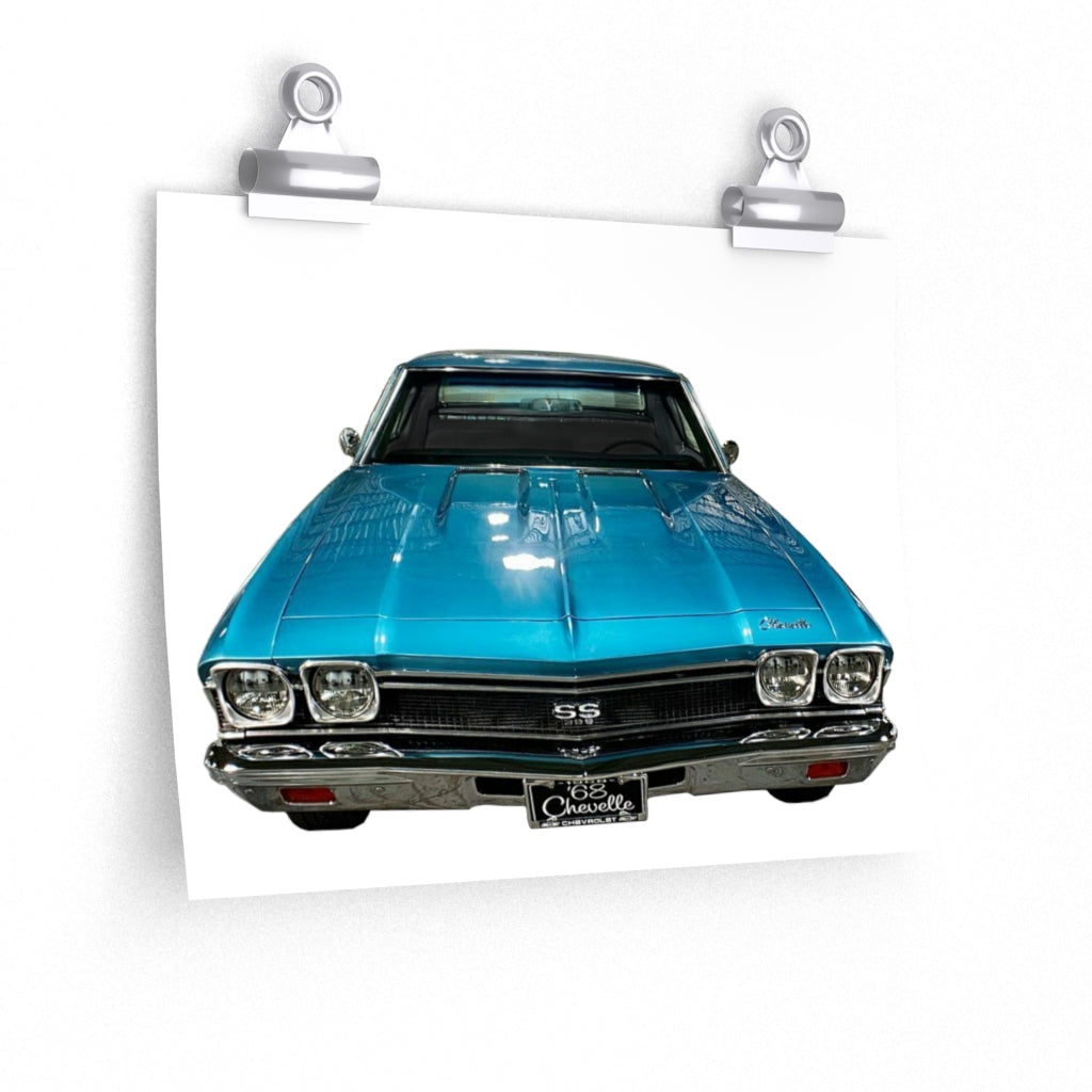 1968 Chevelle horizontal posters Classic Muscle Car Guy Gift,lover,Camaro,GTO,firebird,nova,corvette,hot rod,Chevrolet,chevy