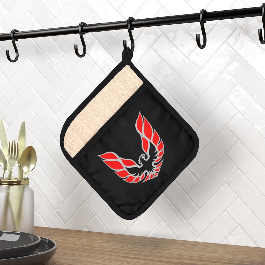 Pontiac Firebird Trans Am Formula Smokey Pot Holder with Pocket red