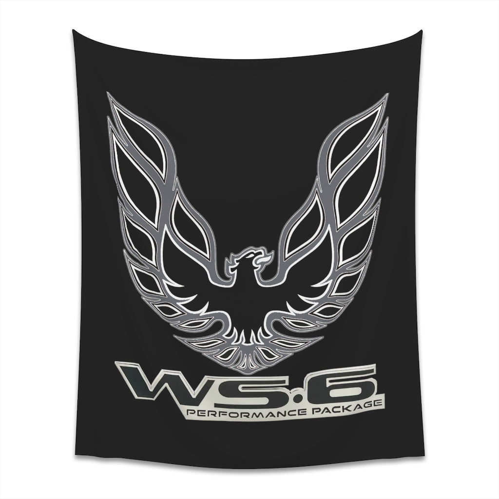 Printed Wall Tapestry WS6 Firebird Trans Am Car Guy Gift,nova,corvette,charger,classic,hot Rod black