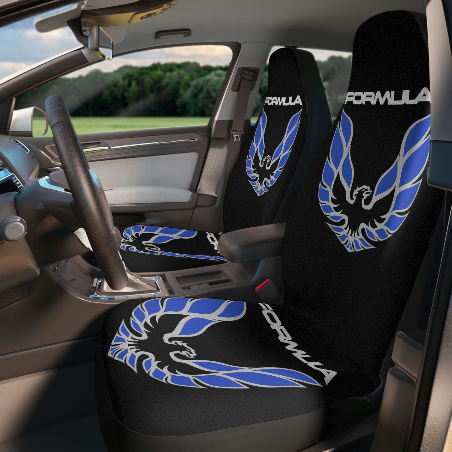 Firebird Formula Trans Am WS6 Classic Muscle Car Guy Gift,lover,Camaro,hot rod SEAT Covers Blue