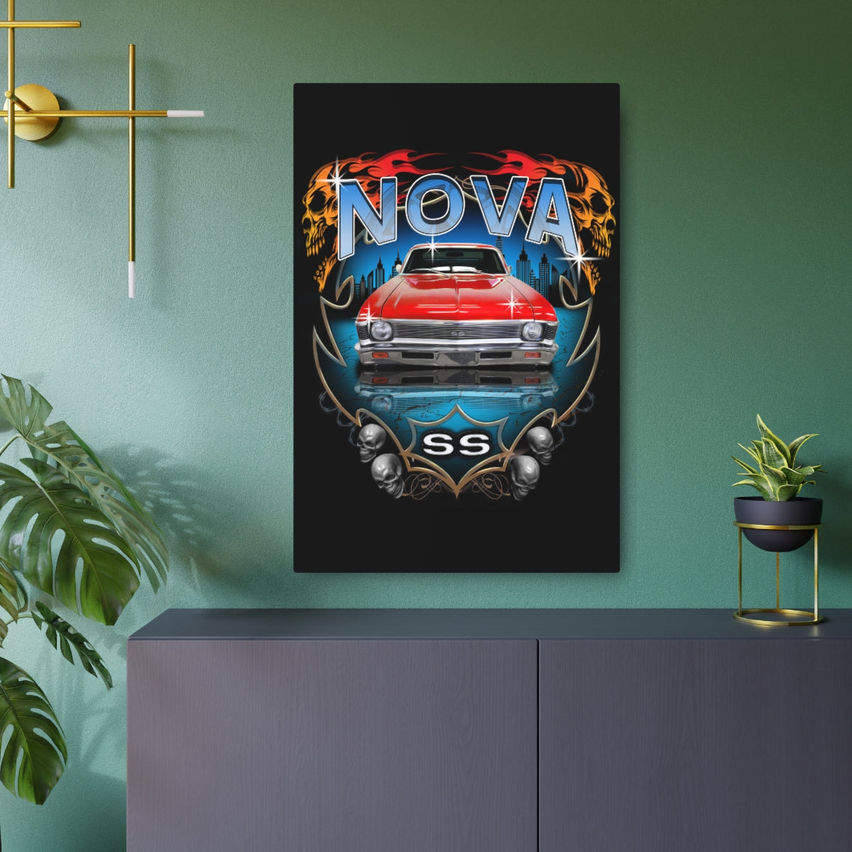 1968 Nova Metal Art Sign Firebird Trans Am Classic Muscle Car Guy Gift,lover,Camaro,hot rod