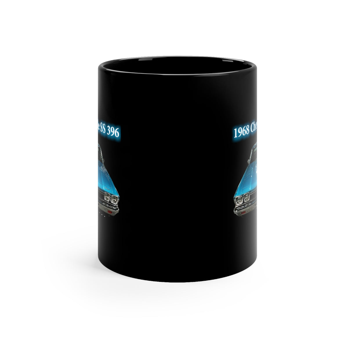 1968 Chevelle Tripolli turquoise 11oz Black Mug