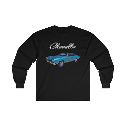 1968 Chevelle Tripolli Turquoise SS 396 Long Sleeve T-Shirt Car Guy Gift,lover,Camaro,firebird,nova,corvette,classic,hot rod,Chevrolet,chevy