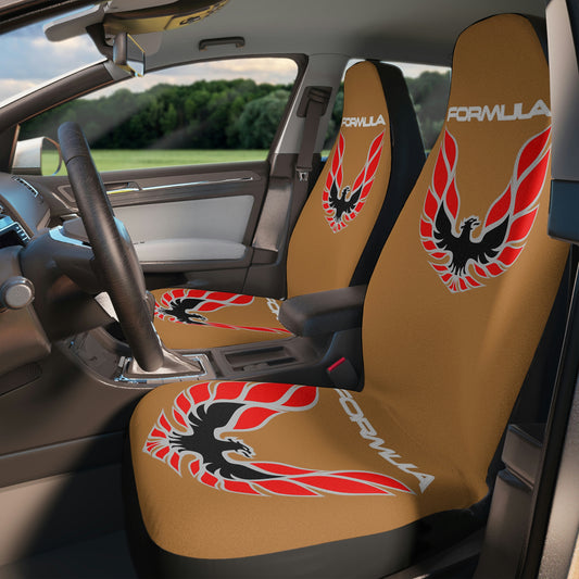 Tan Beige Firebird Formula Trans Am WS6 Classic Muscle Car Guy Gift,lover,Camaro,hot rod SEAT Covers Red