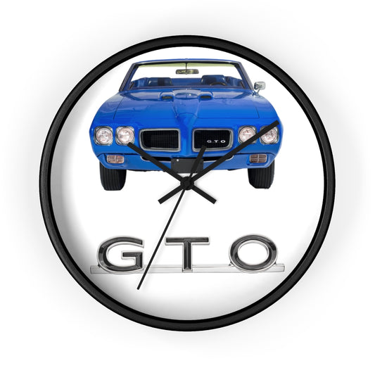 Blue GTO 1970 Wall clock Gift Decor Classic Muscle