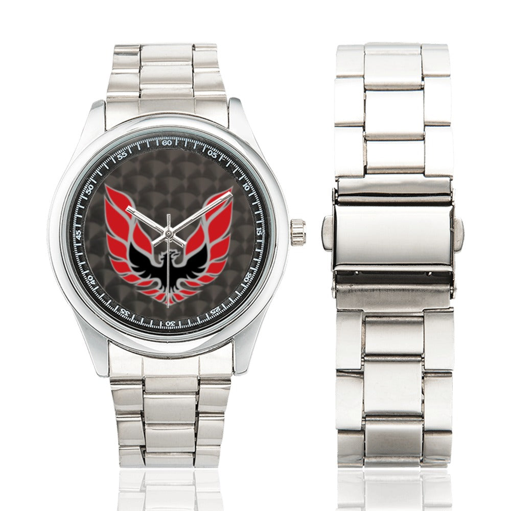 Standard Red Phoenix Firebird Trans Am Men's Stainless Steel Watch (Model 104)